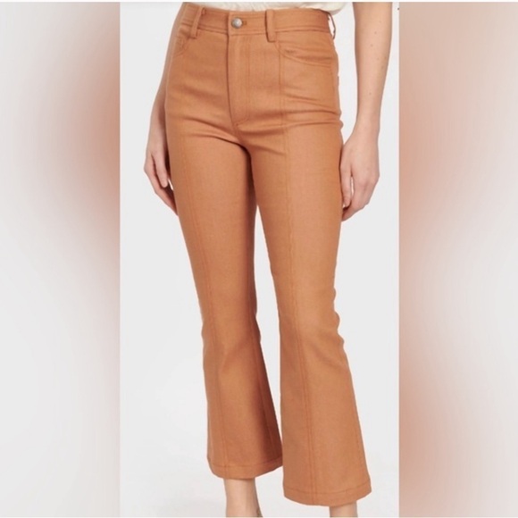 Cinq A Sept Chestnut Brown Wide Legs Jeans - Picture 1 of 6